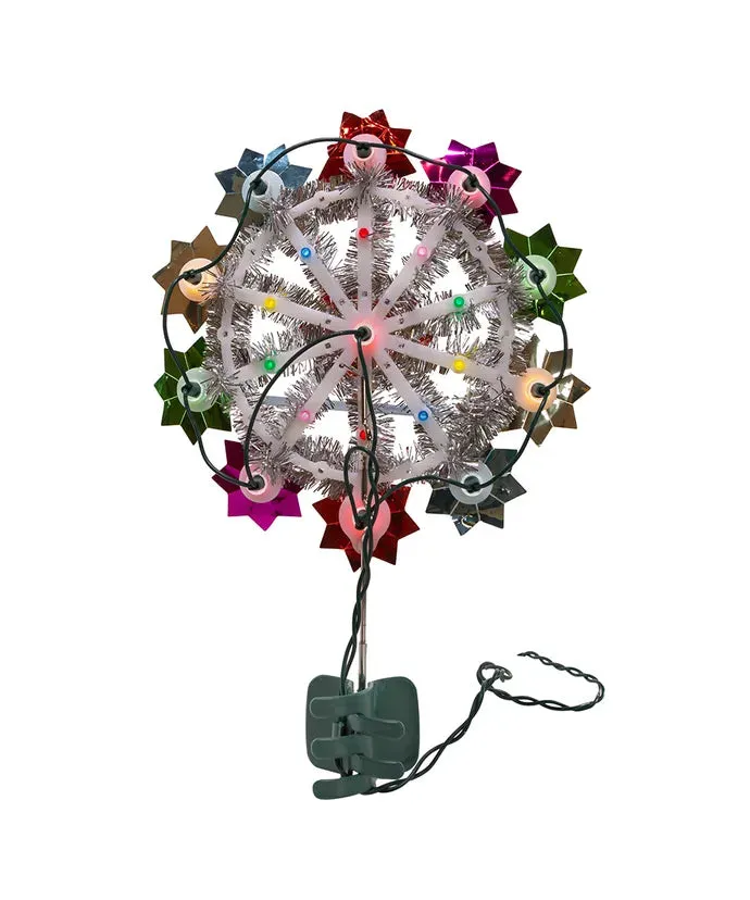 11-Light Multicolored Retro Reflector Treetop, 11" (UL)