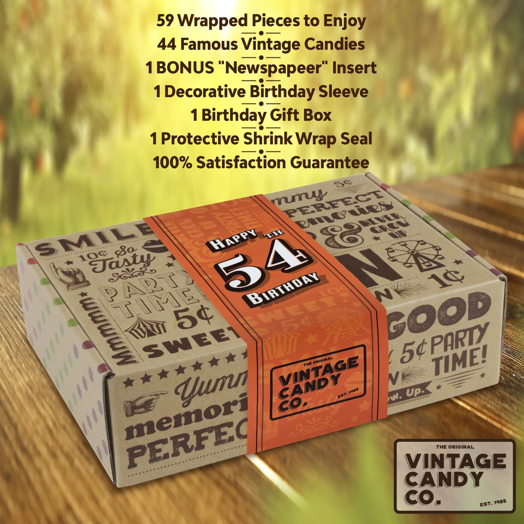 54th Birthday Retro Candy Gift