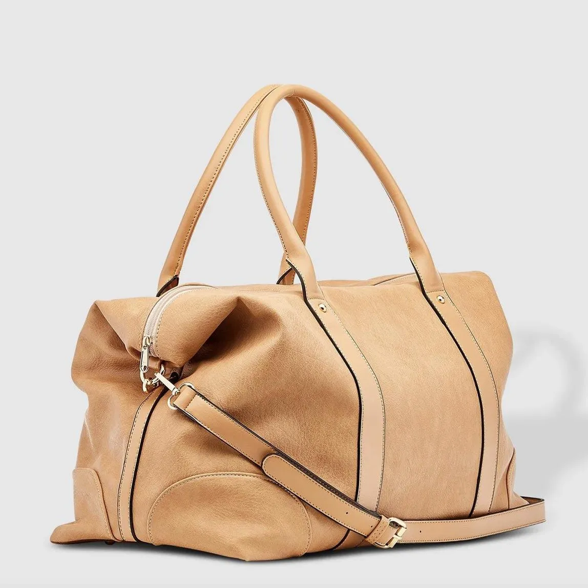 Alexis Weekender Bag | Camel Stripe