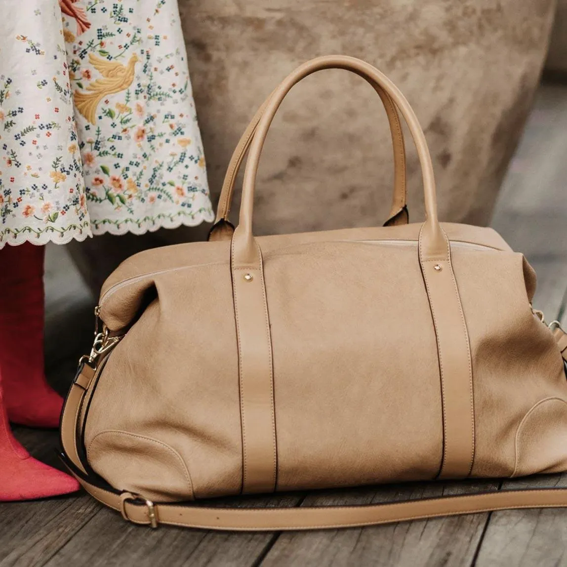 Alexis Weekender Bag | Camel Stripe