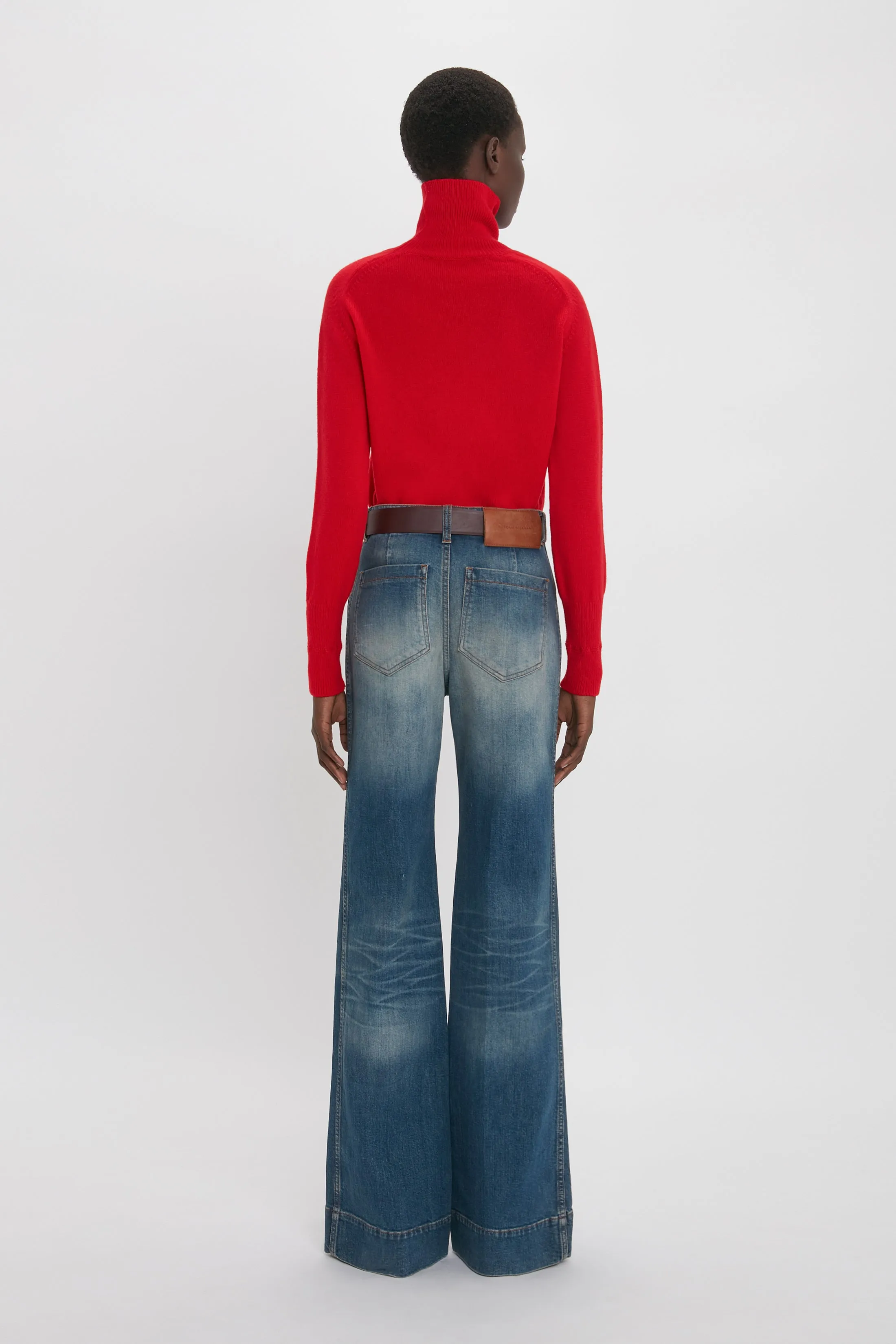 Alina High Waisted Jean In Heavy Vintage Indigo Wash