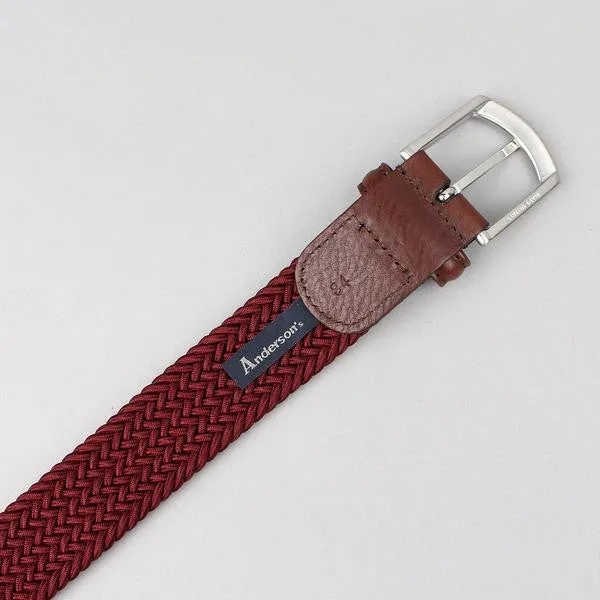 Anderson's - Woven Textile Belt - Wine