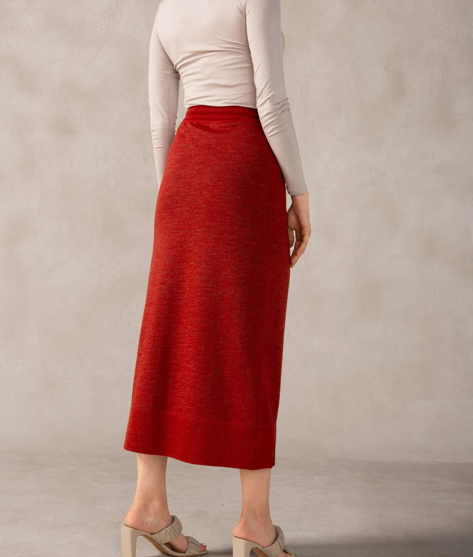 Baby Alpaca and Silk Cargo Skirt