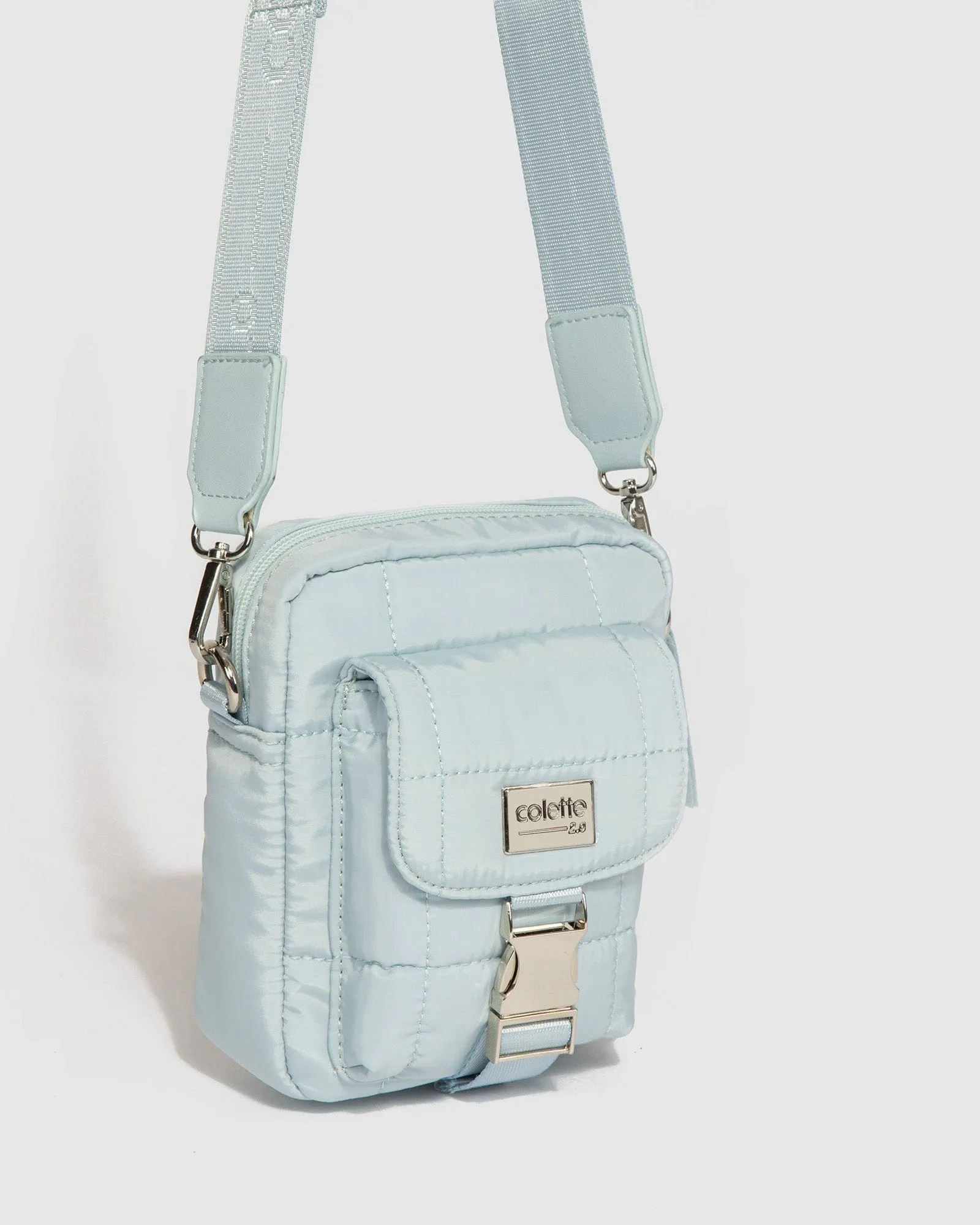 Baby Blue Emma Lock Crossbody Bag