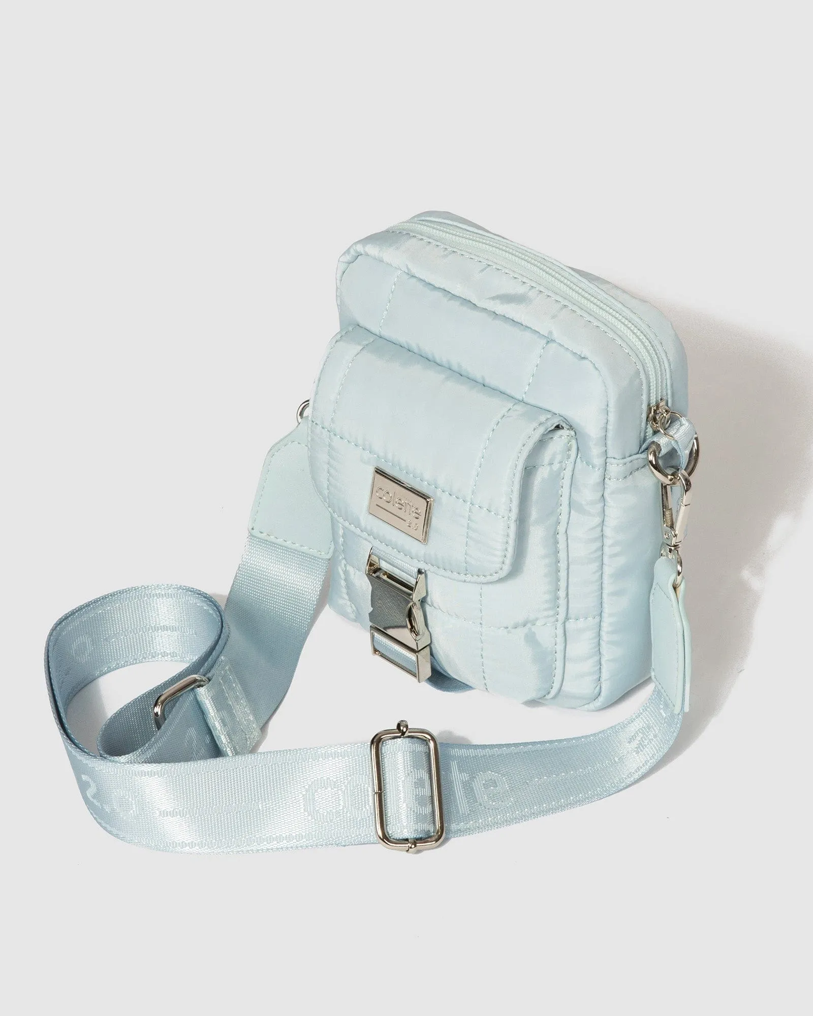 Baby Blue Emma Lock Crossbody Bag