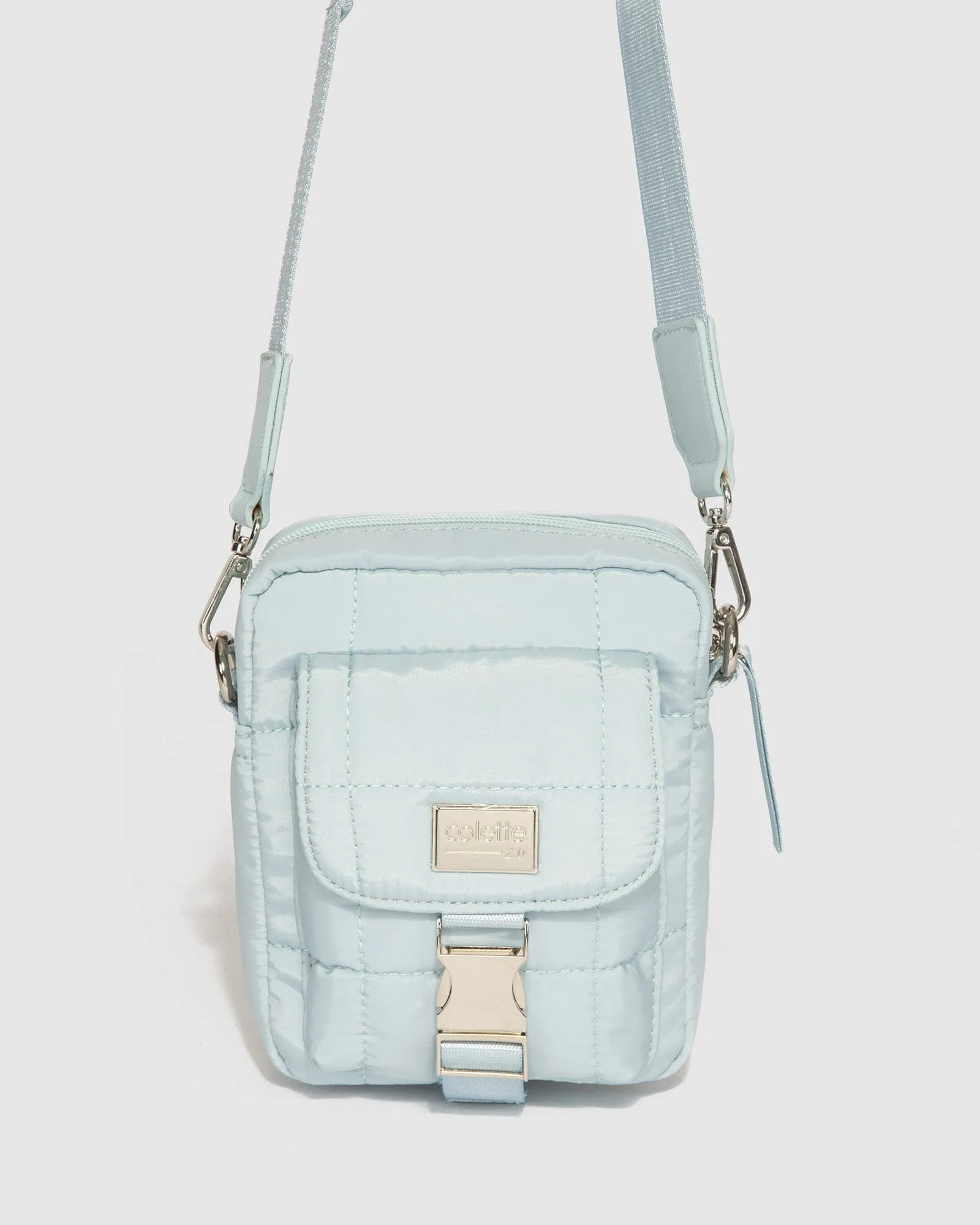 Baby Blue Emma Lock Crossbody Bag