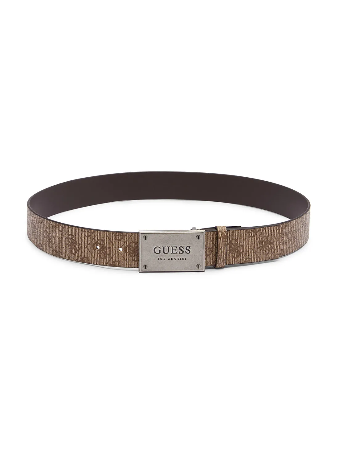 Beige Brown Vezzola Adjustable Reversible Belt