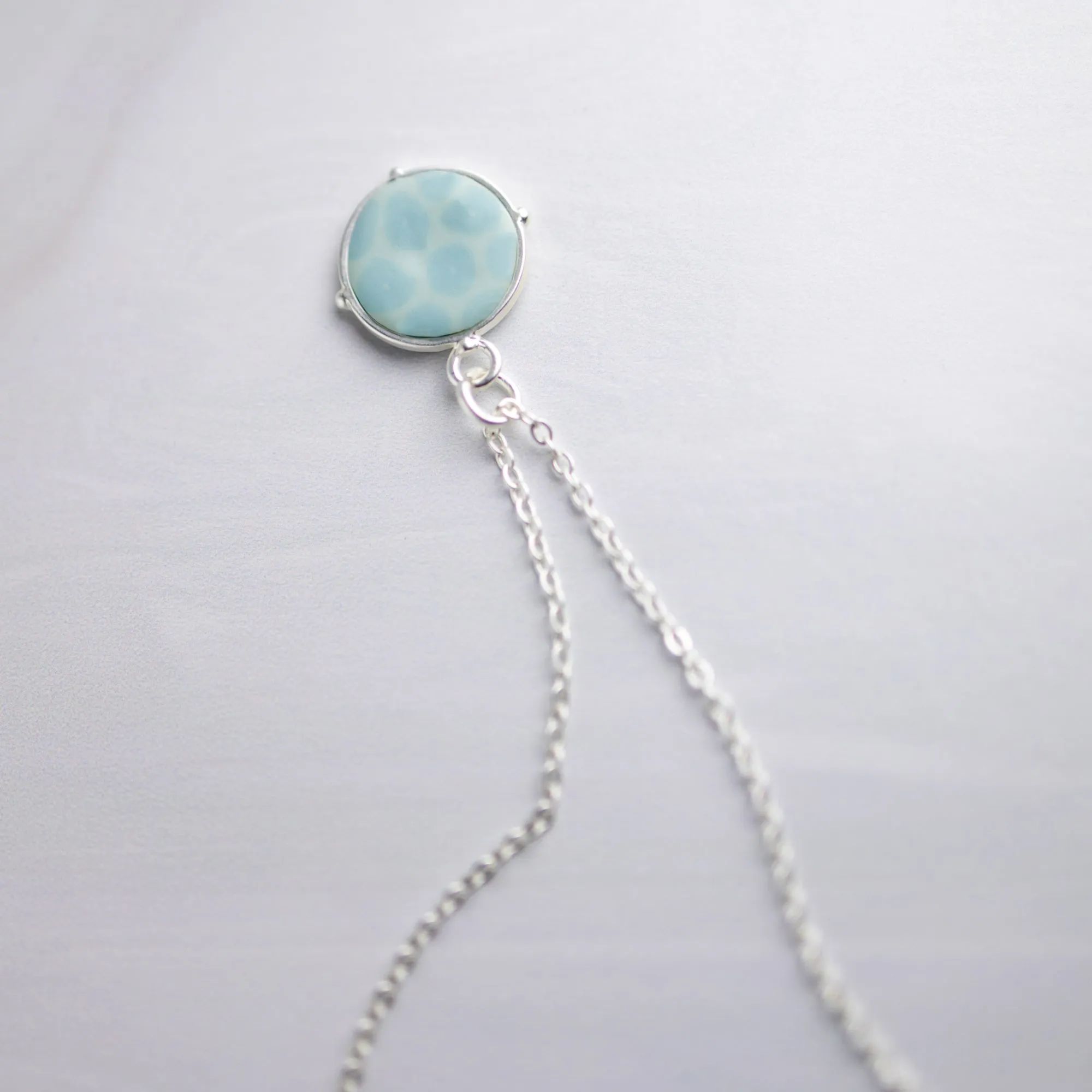 Bermuda Blue Reversible Medallion Necklace