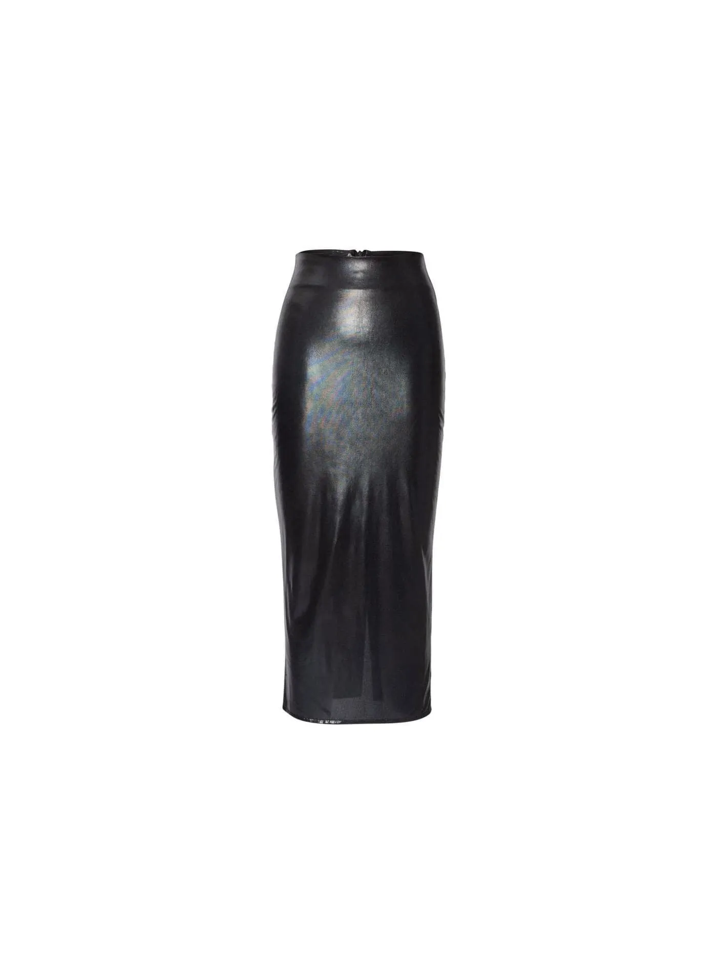 Black Eco Leather Maxi Skirt