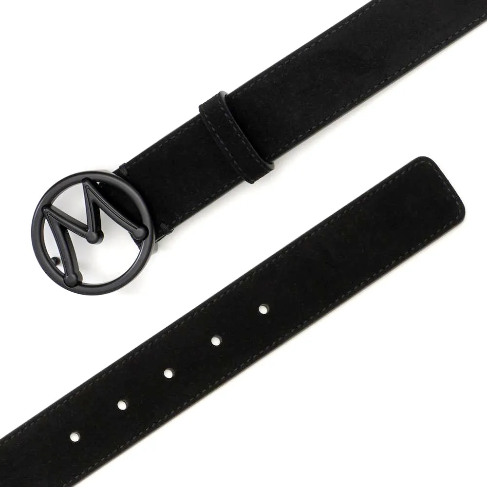 Circle Icon Suede Belt