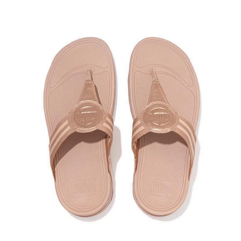 Fitflop Walkstar Womens Toe-Post Sandals - Rose Gold