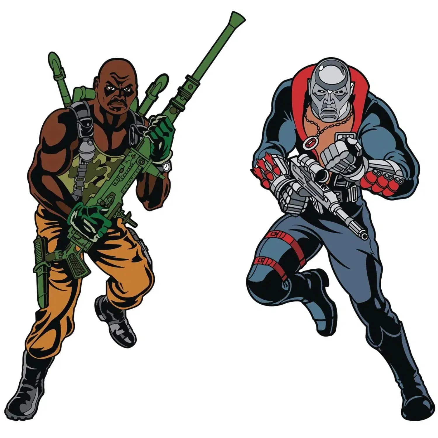 G.I. Joe - Roadblock & Destro Pin Badges (Enamel) - Icon Heroes