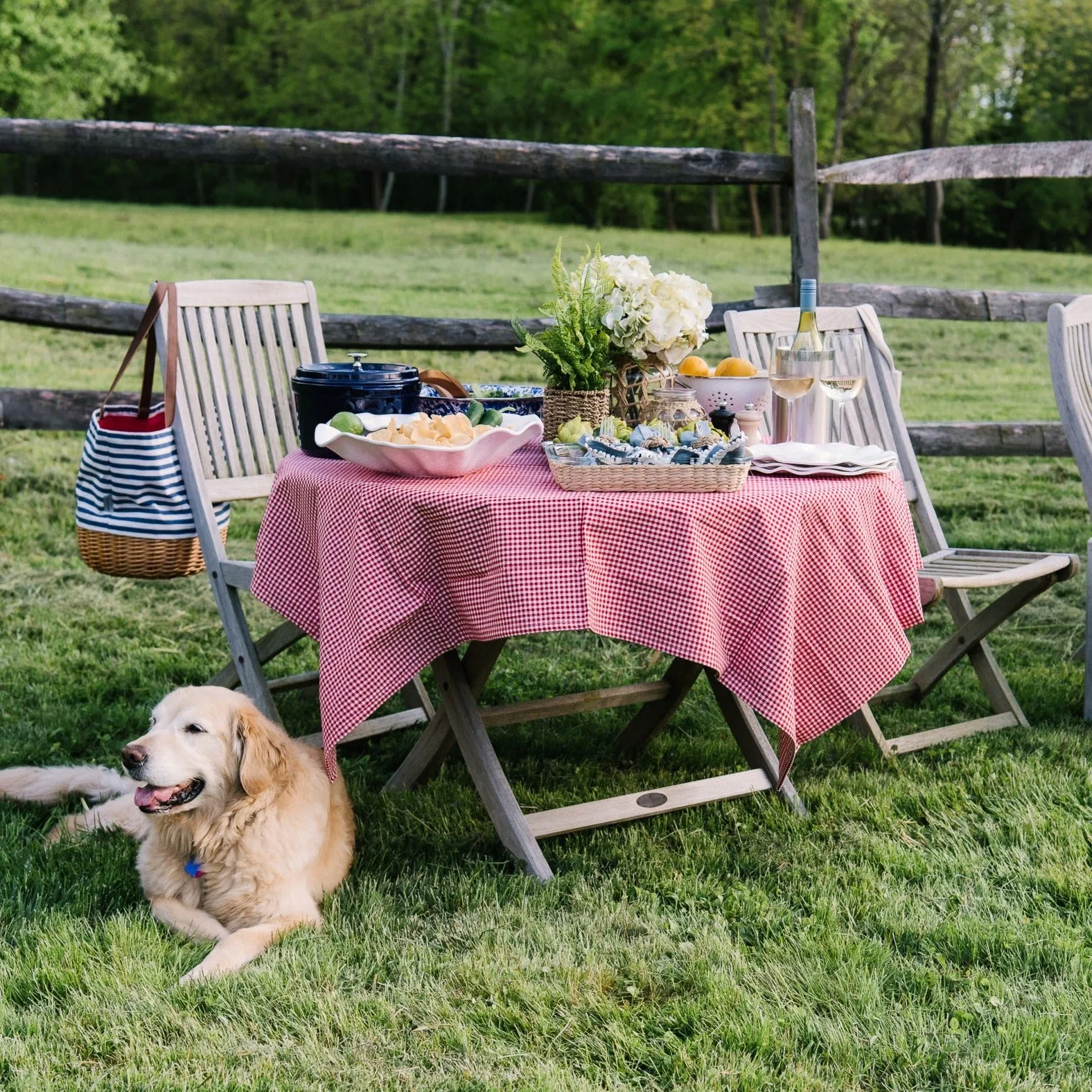 Gingham Red Tablecloth - 60" X 120"