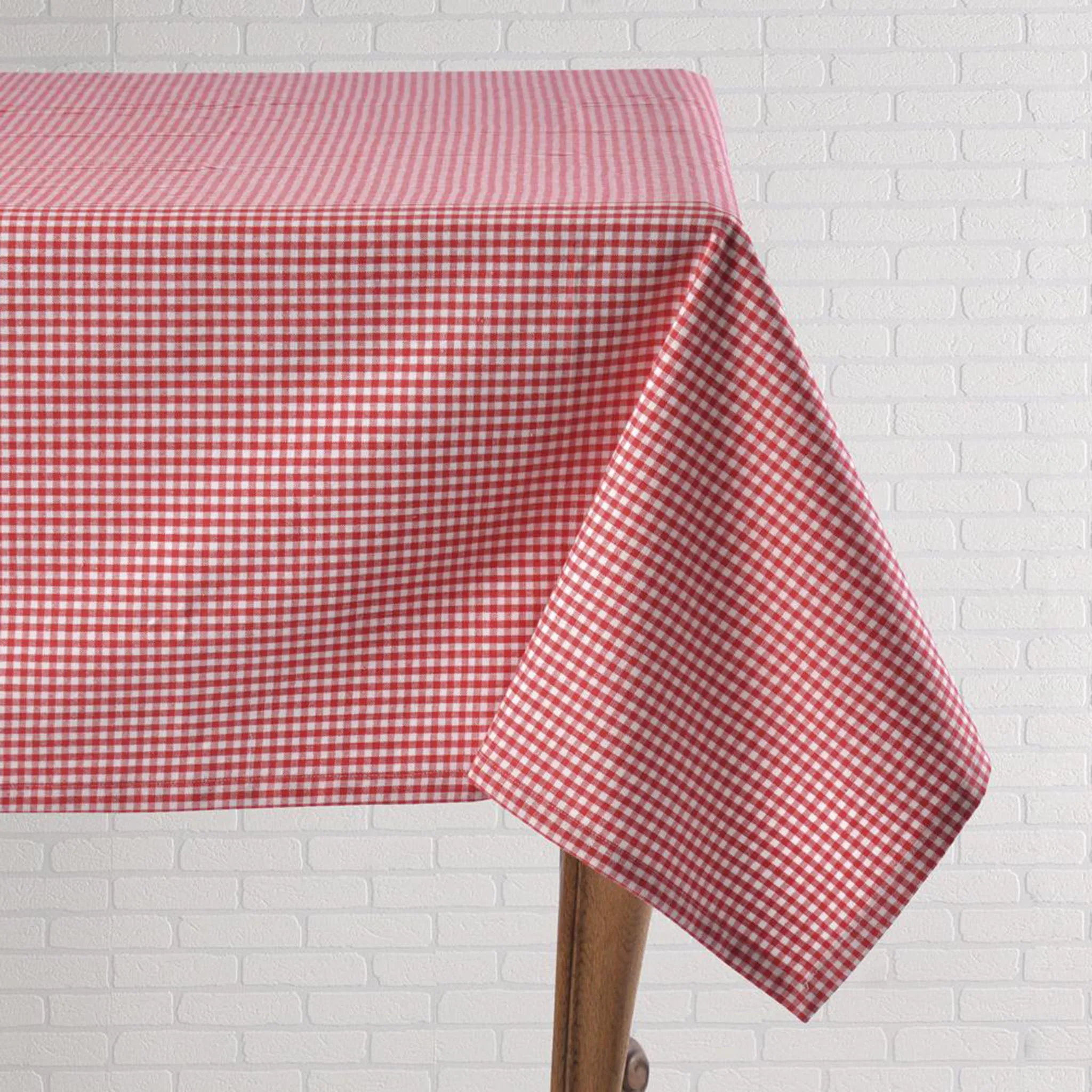 Gingham Red Tablecloth - 60" X 120"