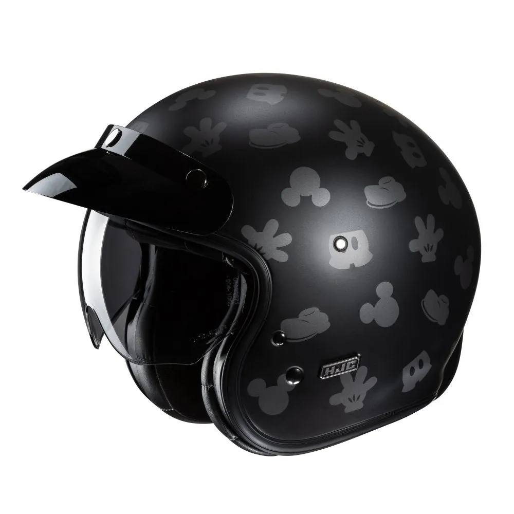 HJC V31 Disney Mickey MC5SF Black Open Face Motorbike Helmet