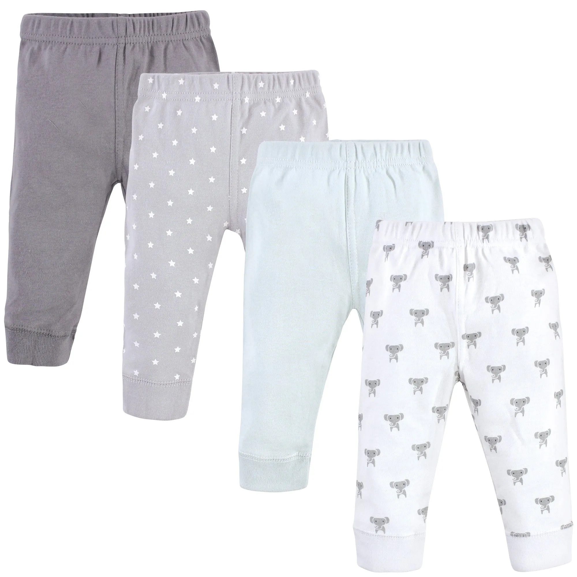 Hudson Baby Cotton Pants and Leggings, Modern Elephant