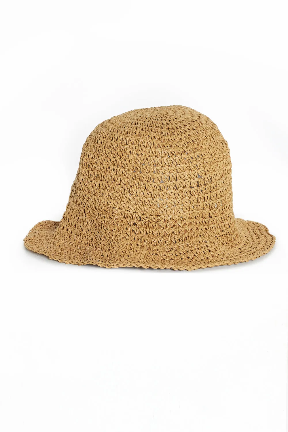 Isla Raffia Bucket Hat - Biscuit