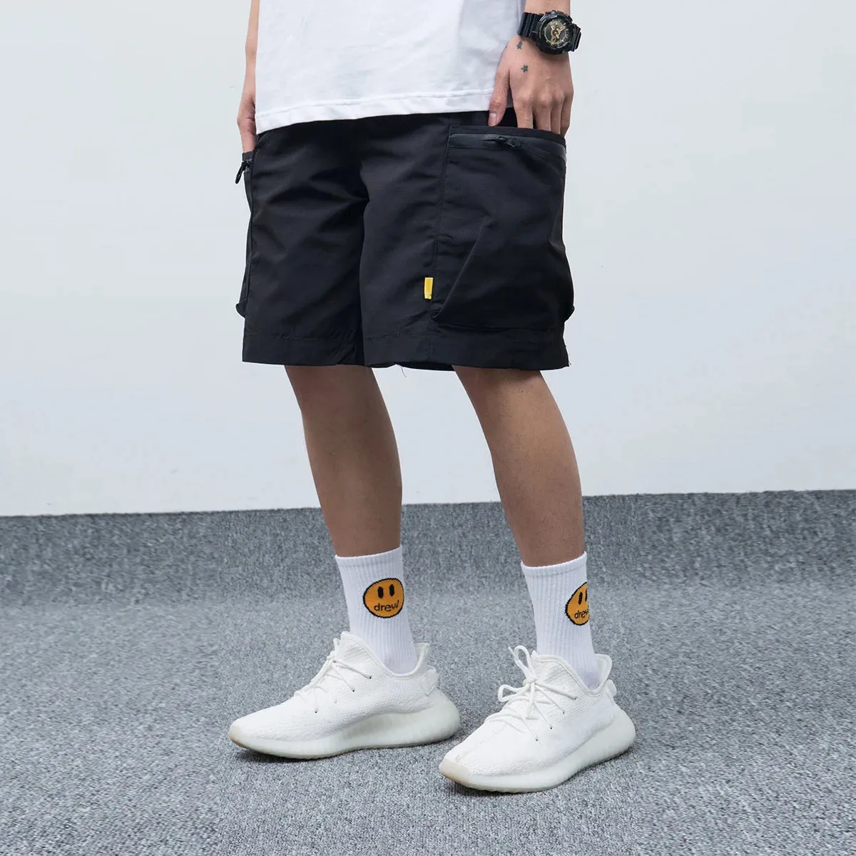 Japanese Streetwear Big Pocket Cargo Shorts - Loose Trend Casual Pants