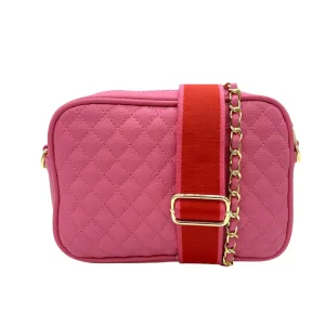 Jenny Stitch Cross Body Bag | Bright Pink