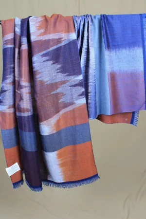 Kenneth Multi Coloured Reversible Zari Cashmere Shawl