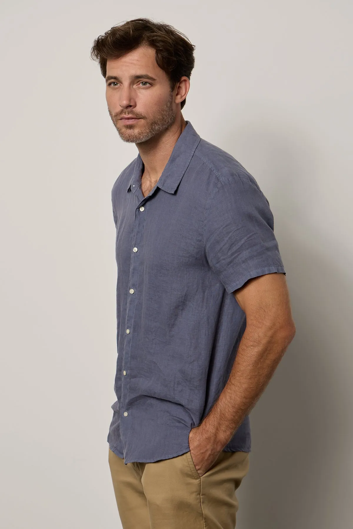 MACKIE LINEN BUTTON-UP SHIRT