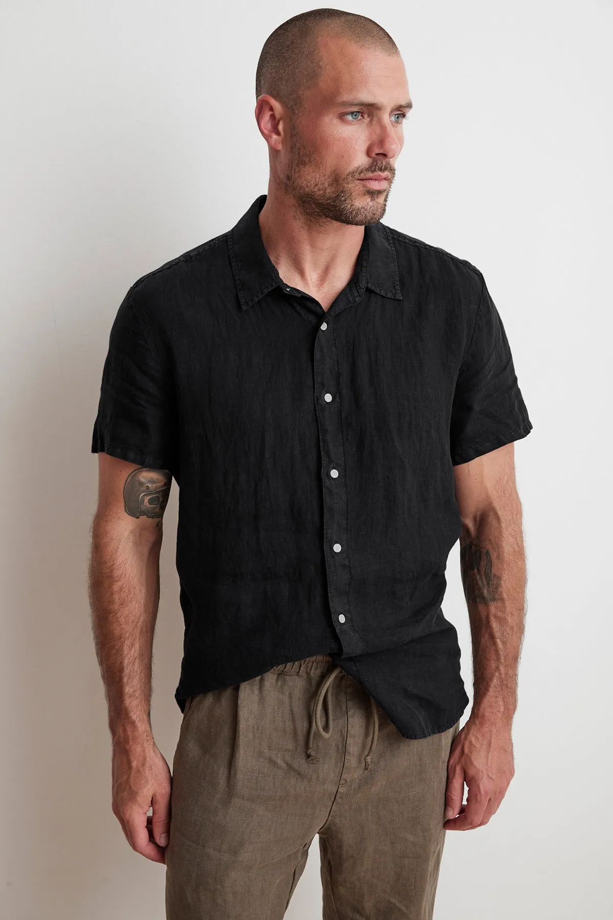 MACKIE LINEN BUTTON-UP SHIRT