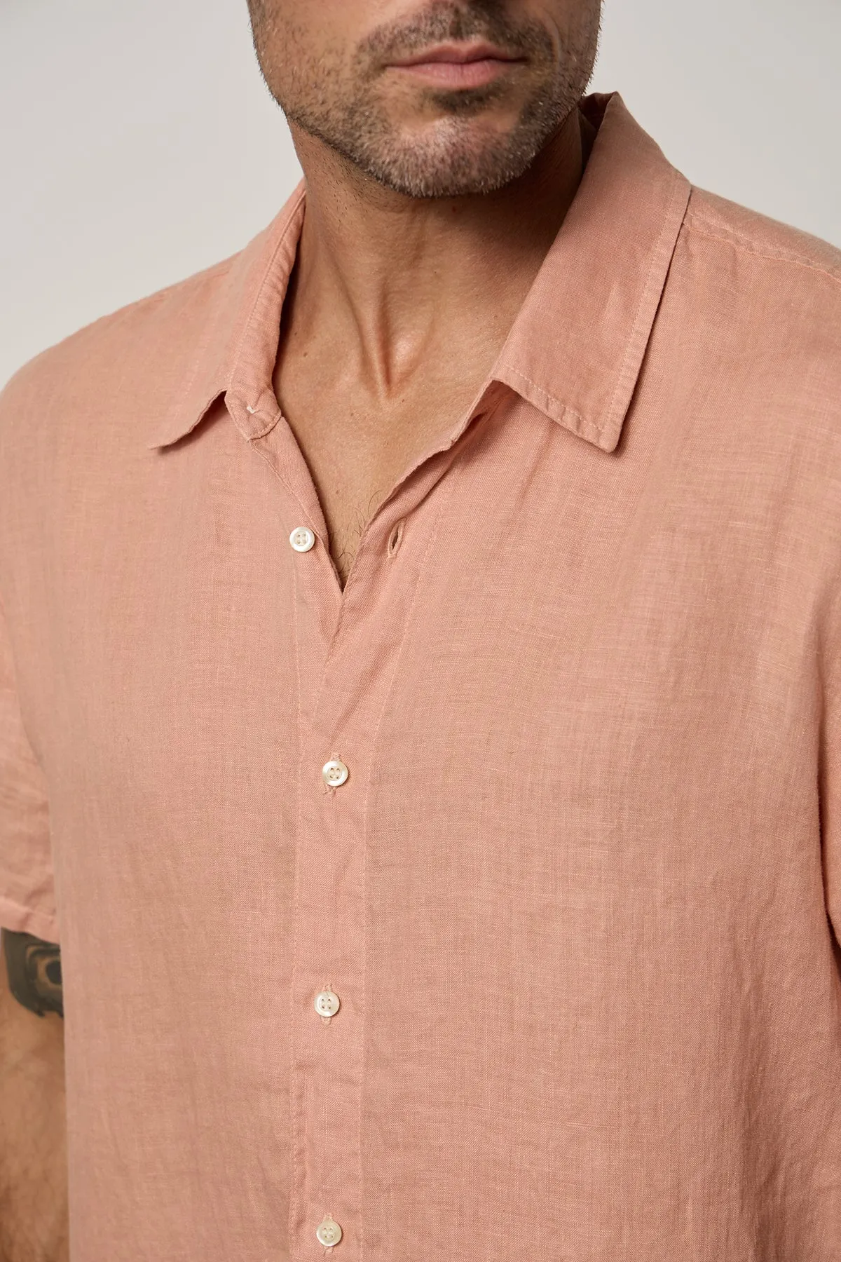 MACKIE LINEN BUTTON-UP SHIRT