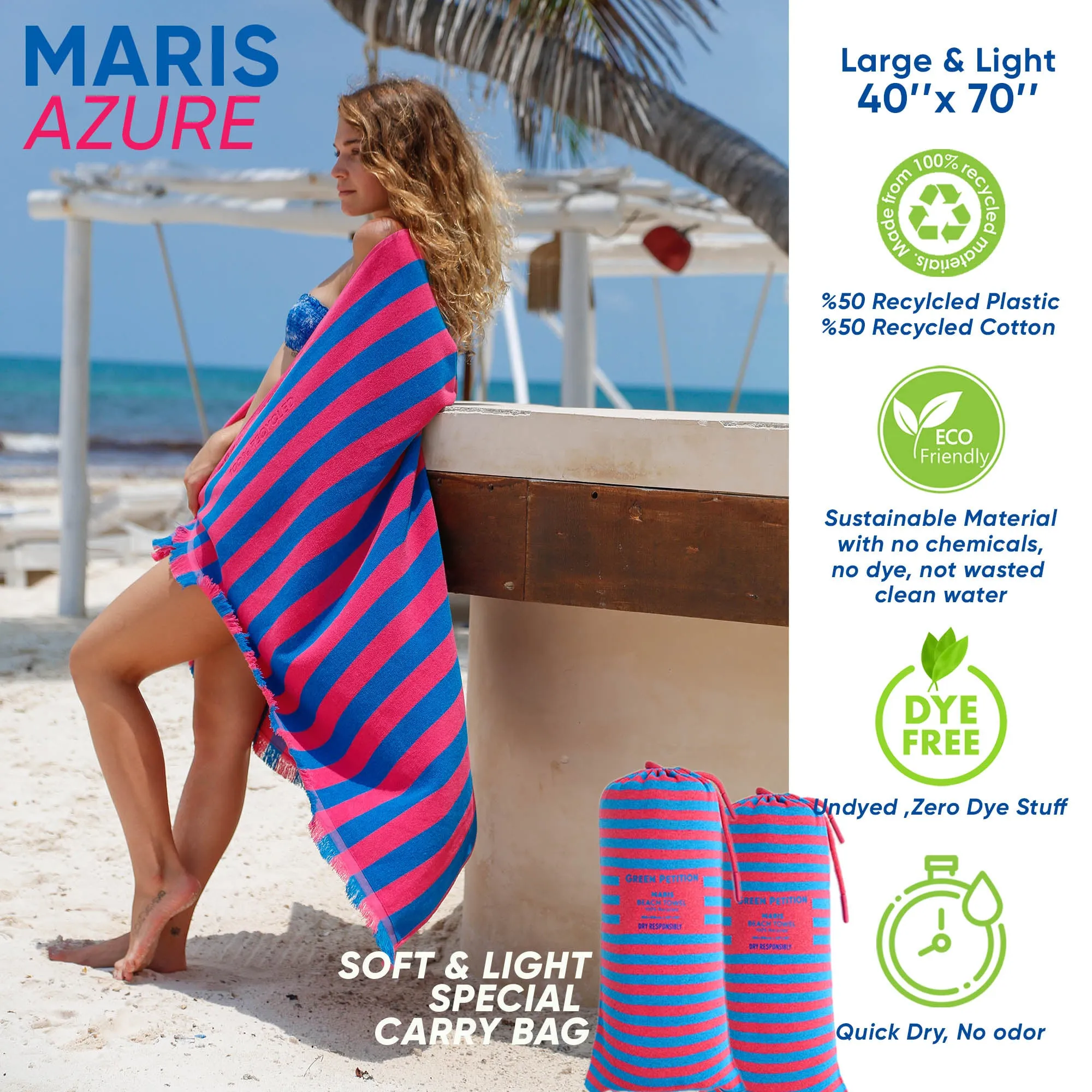 Maris Azure Beach Towel