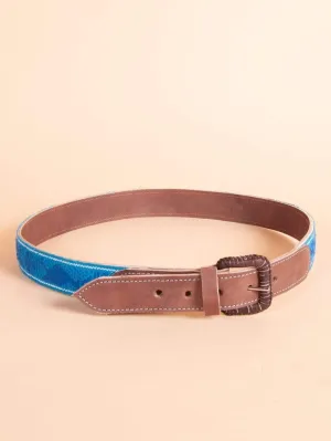 Men's Oaxacan Embroidered Leather Belt