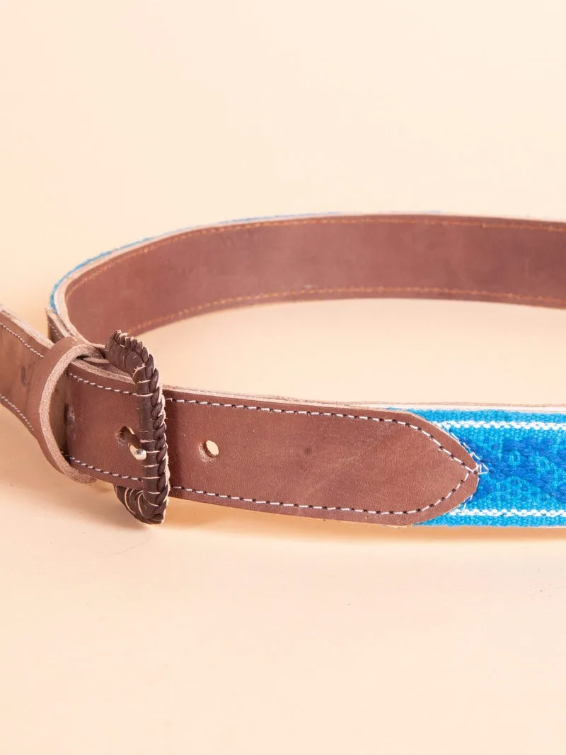 Men's Oaxacan Embroidered Leather Belt