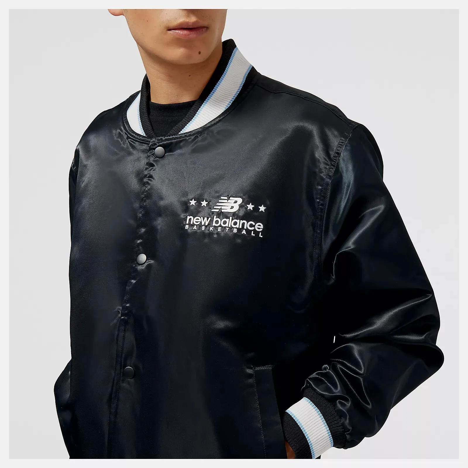 New Balance Black Hoops Woven Jacket for Basketball