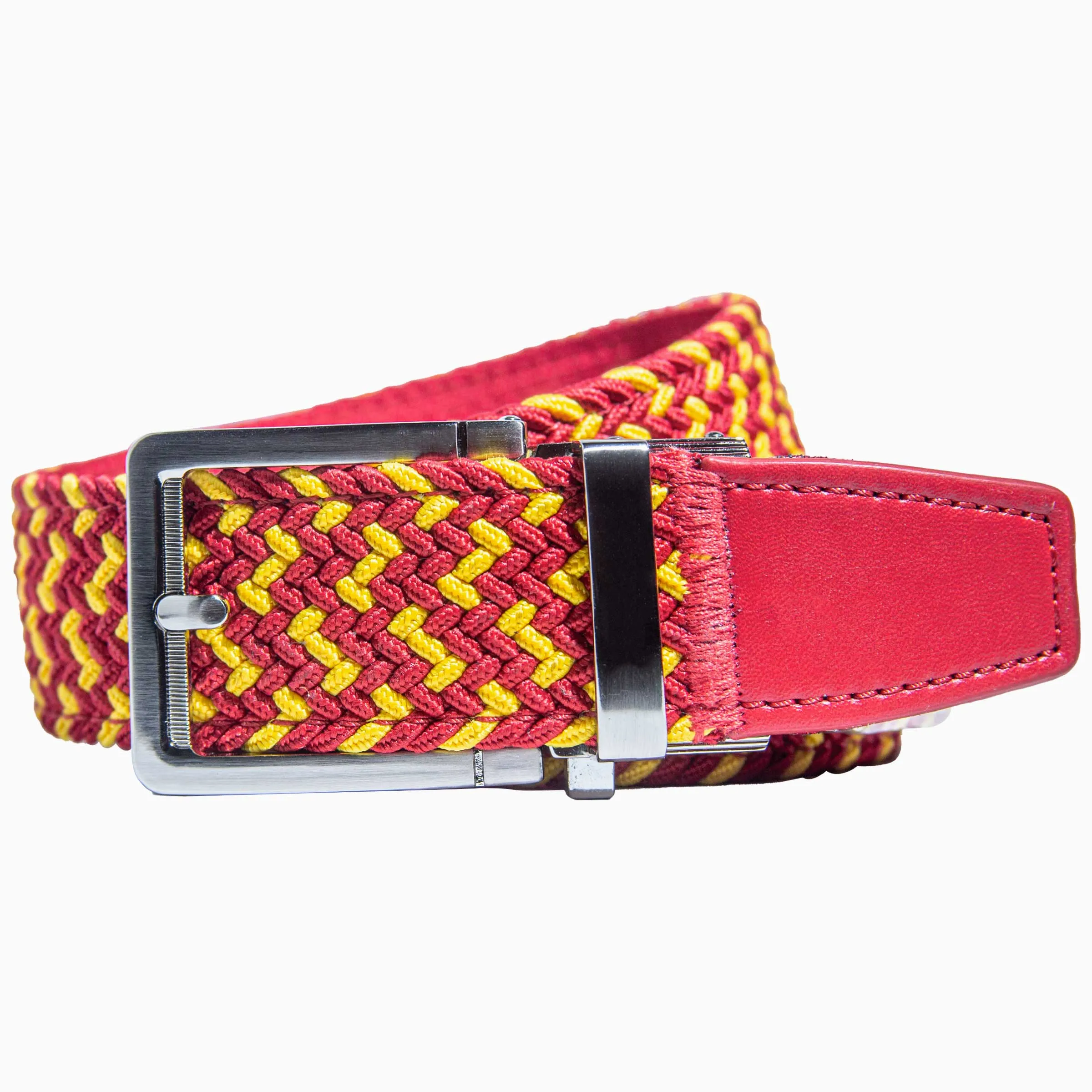 Nexbelt Braided Cardinal and Gold Golf Belt 1.38" [35mm]