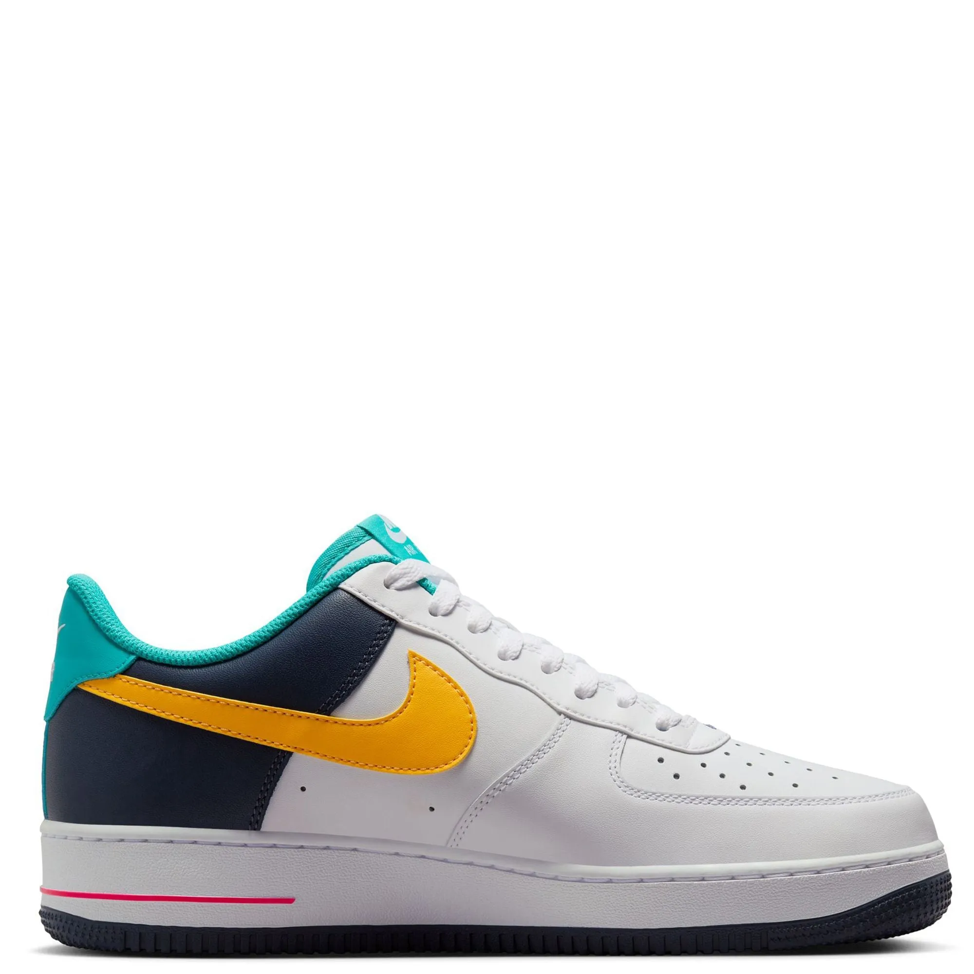 Nike Men's Air Force 1 Low '07 Shoes - Neon Blue / Teal / Green / Gold