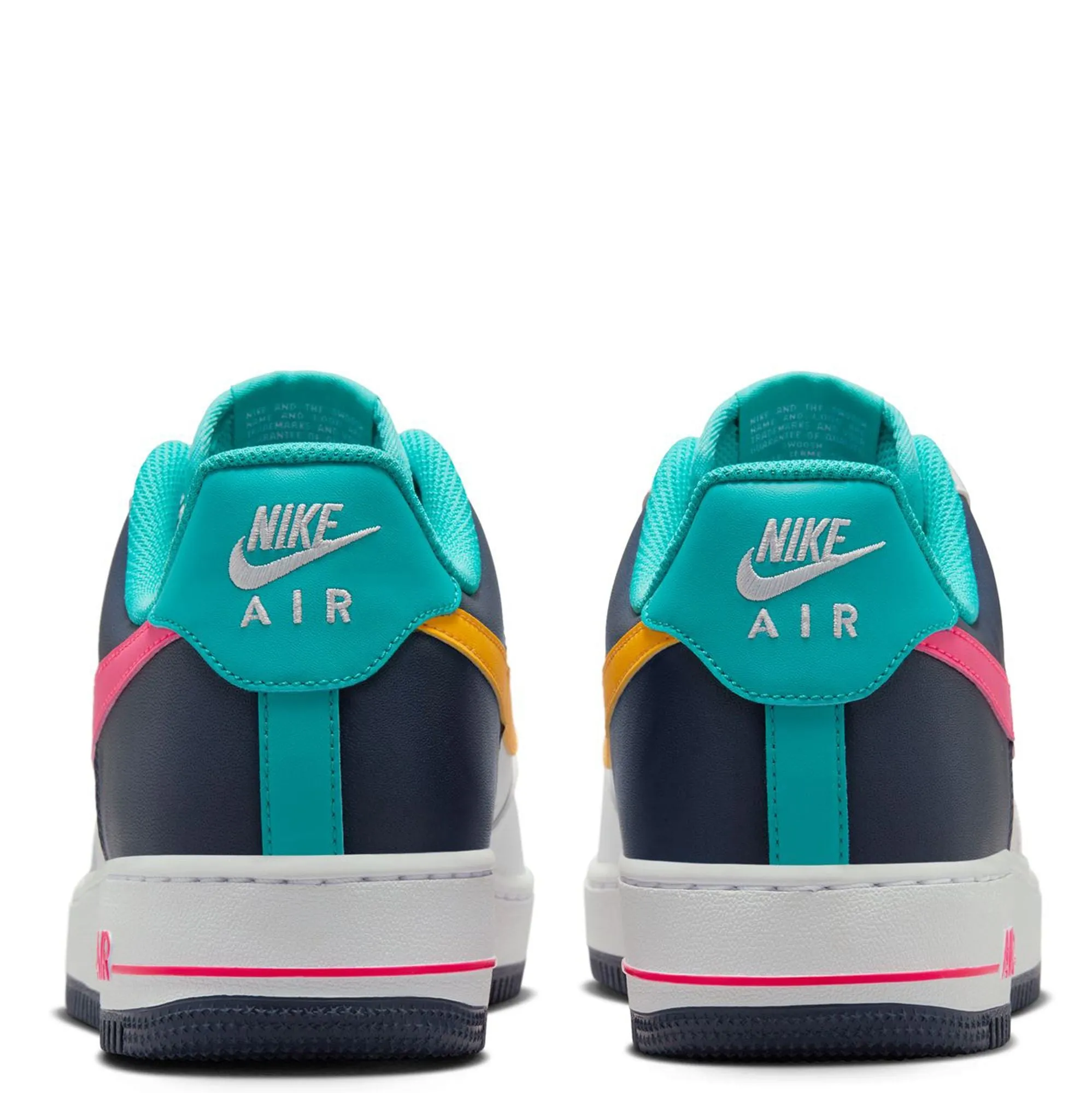 Nike Men's Air Force 1 Low '07 Shoes - Neon Blue / Teal / Green / Gold