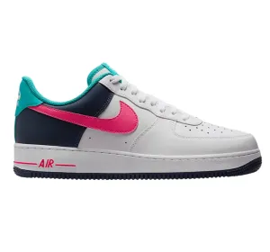 Nike Men's Air Force 1 Low '07 Shoes - Neon Blue / Teal / Green / Gold