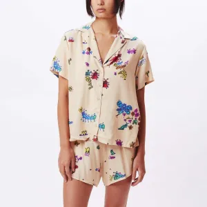 Obey Doodles Relaxed Shirt - Shortbread