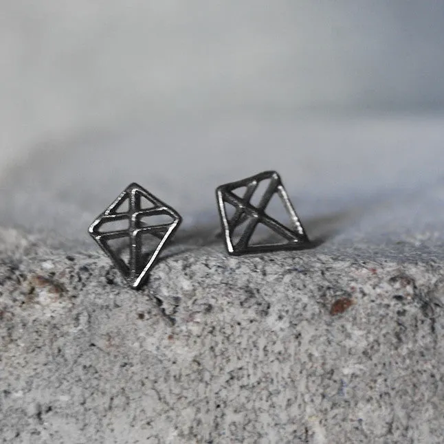 Pien Ruuti Earrings Dark Oxidized Silver