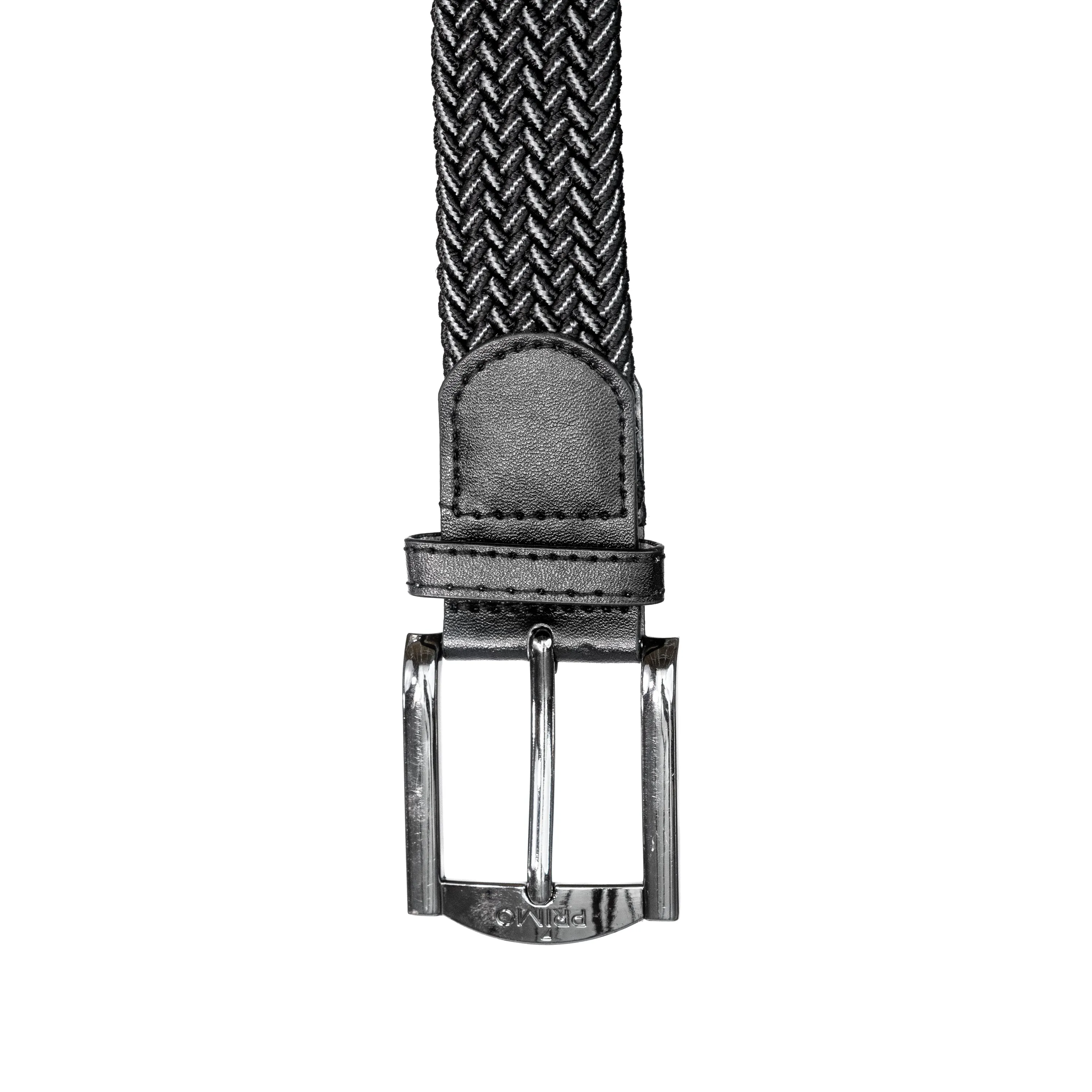 Primo Black & Gray Braided Stretch Belt