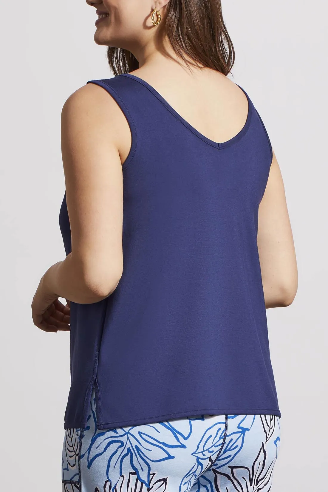 Reversible Double V-Neck Cami with Slits