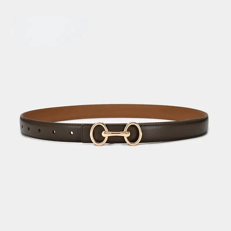 Trendy Leather Fashion Buckle  Belt