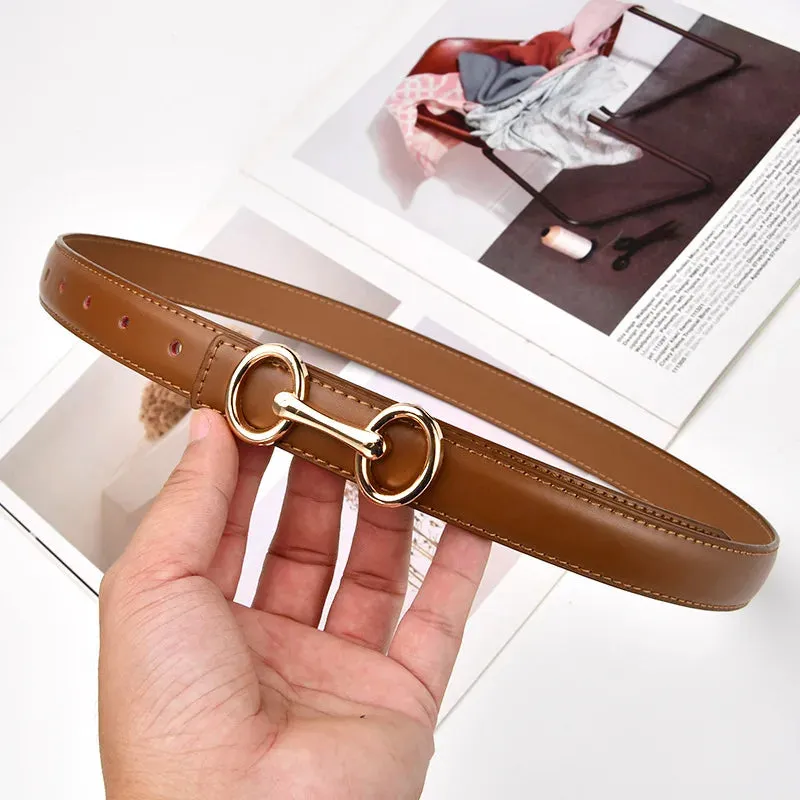 Trendy Leather Fashion Buckle  Belt