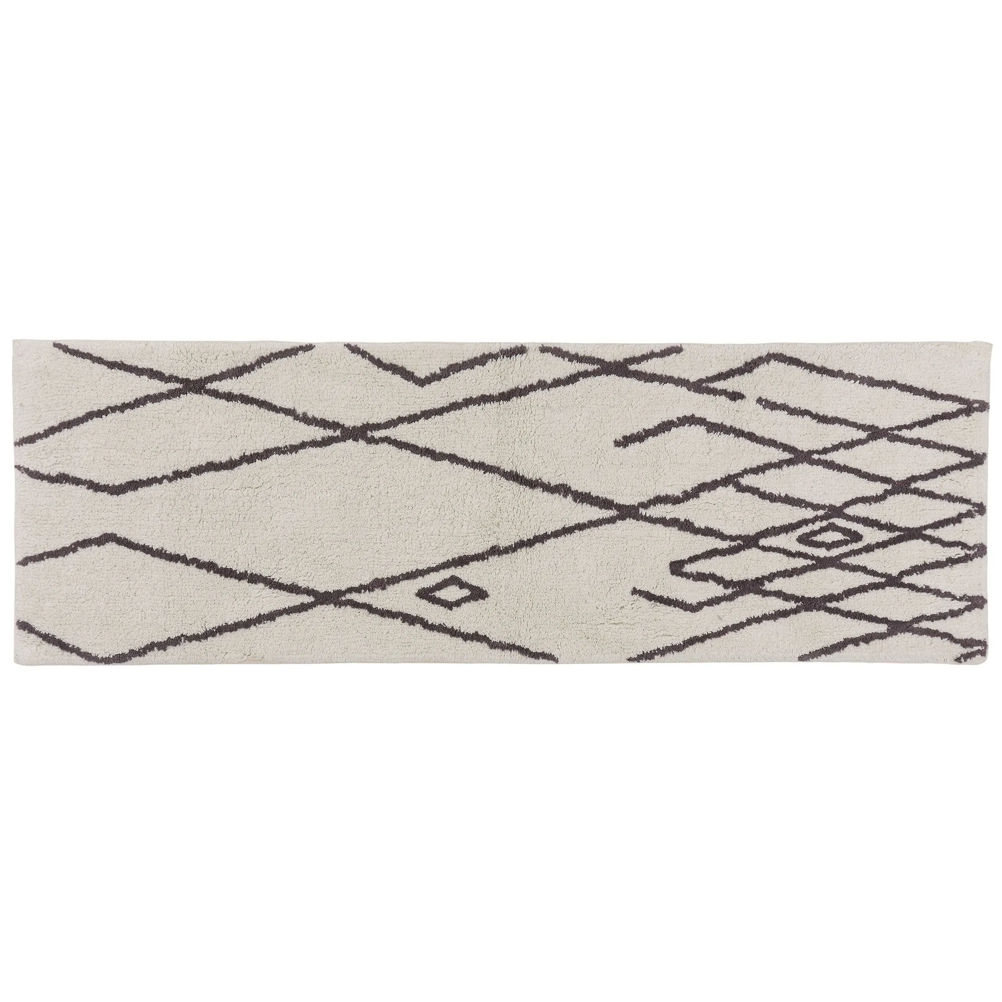 Zerdali Bath Mat [Natural white/Dark grey]