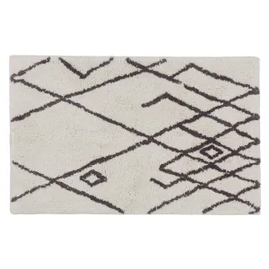 Zerdali Bath Mat [Natural white/Dark grey]